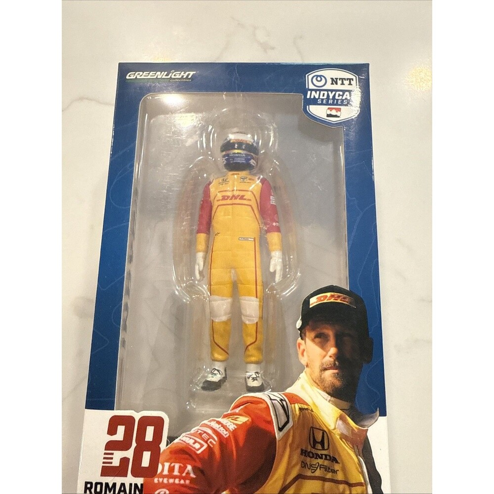 2021 NTT IndyCar Series #28 Romain Grosjean Driver Figure DHL Andretti Autosp...
